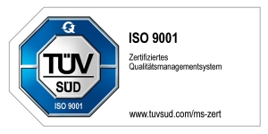 ISO 9001 Zertifizierungssiegel TÜV SÜD